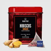 Hibiscus Ginger Herbal Tea Blue Tea 18 Pyramid Teabags