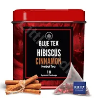 Hibiscus Cinnamon Herbal Tea Blue Tea 18 Pyramid Teabags