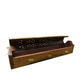 Ręcznie wykonane pudełko do palenia kadzidełek z drewna palisander