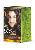 Farba do włosów (Ciemny Brąz) 50g+50ml Sesa