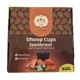 Kadzidła kubki z żywicy benzoesowej Dhoop Cups Sambrani Lakshmi 9szt.