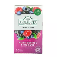 Herbata owoce leśne Mixed Berries & Hibiscus Ahmad Tea 20 torebek
