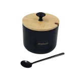 Metal sugar bowl with spoon 350ml 1515 Besthoff