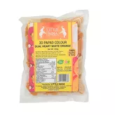Papady 3D kształt serca pomarańczowo białe Little India 200g