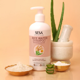 Rice Water Shampoo with Biotin  Aloe Vera for Soft Shiny Hair Sesa 300ml