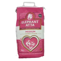 Whole Wheat Medium Chapatti Flour Elephant Atta 5kg