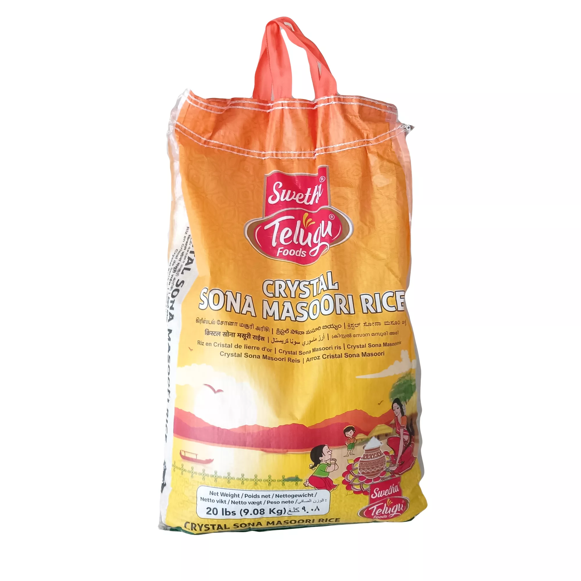 Crystal Rice Sona Masoori Rice Swetha Telugu Foods 9.08kg
