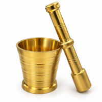 Mosiężny moździerz do przypraw z tłuczkiem Brass Mortar and Pestle