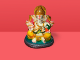 Ganesh Ji Idol 918g Height-19.5 cm, Width-17.5cm, Depth-13.5cm
