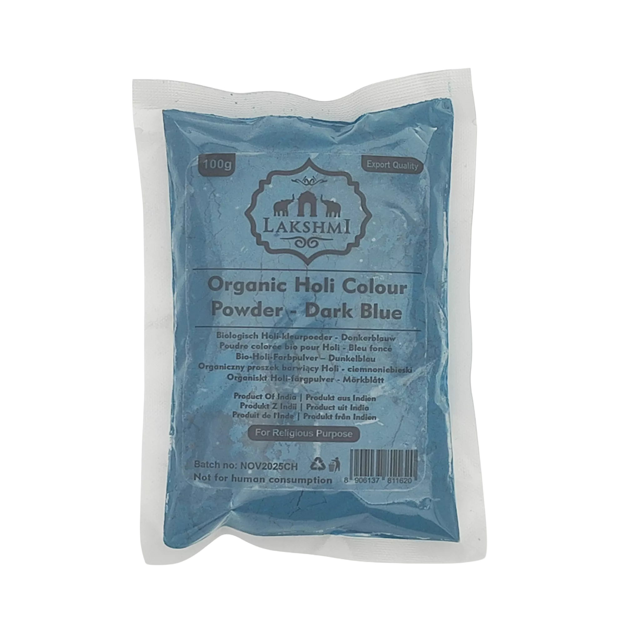 Blue Organic Holi Colour Powder Lakshmi 100g