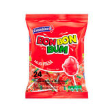 Lizaki truskawkowe z gumą do żucia Rojo Fresa Bon Bon Bum Colombina 24 szt.