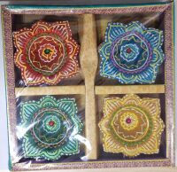 Gliniane ozdobne osłonki na doniczki Diya 4szt.