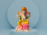 Ganesh Ji Idol 500g Height-17 cm, Width-11cm, Depth-8cm