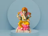 Ganesh Ji Idol 150g Height-13 cm, Width-9.5cm, Depth-3cm