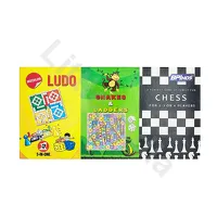 Set Of 3 In 1 Games Ludo Snakes and Ladders Chess BPInds