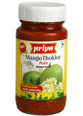 Mango Thokku Pickle (without garlic) in oil 300g Priya