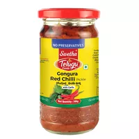 Marynowana gongura i chilli Gongura Red Chilli Pickle Telugu Foods 300g