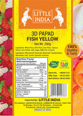 3D PAPAD FISH YELLOW 200G BY LITTLE INDIA