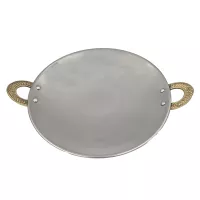 Talerz do serwowania potraw miedziany Copper Serving Plate Fern 20cm SB-52