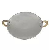 Talerz do serwowania potraw miedziany Copper Serving Plate Fern 20cm SB-52