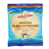 Papady Madras Plain Pappadams Udhaiyam 225g