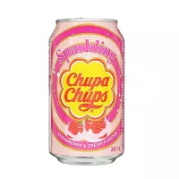 Bebida gaseosa Sparkling Strawberry & Cream Soda Chupa Chups 345ml