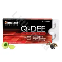 Q-DEE suplement diety na zgagę Himalaya 8 tabletek
