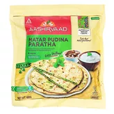 Płaskie chlebki Paratha nadziewane groszkiem i miętą Aashirvaad 4szt. 400g