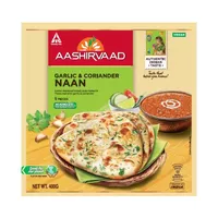Chlebki Naan z czosnkiem i kolendrą Aashirvaad 5szt. 400g