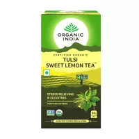 Herbata zielona Tulsi z trawą cytrynową Tulsi Sweet Lemon Tea Organic India 25 torebek