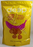Okrągłe chipsy bananowe z przyprawami Masala Deep 794g