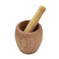 Drewniany moździerz z tłuczkiem Wooden Mortar & Pestle Golden Turtle