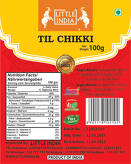 TIL CHIKKI 100G BY LTTLE INDIA