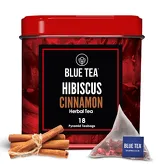 Hibiscus Cinnamon Herbal Tea Blue Tea 18 Pyramid Teabags
