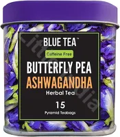 Butterfly Pea Ashwagandha Herbal Tea Blue Tea 15 Pyramid Teabags