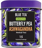 Butterfly Pea Ashwagandha Herbal Tea Blue Tea 15 Pyramid Teabags