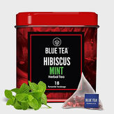 Herbata ziołowa z hibiskusa z mietą Blue Tea 18 torebek