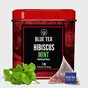 Hibiscus Mint Herbal Tea Blue Tea 18 Pyramid Teabags