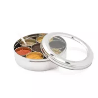 Organizer na przyprawy srebrny Masala Box Silver Sowbaghya