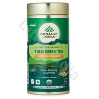 Tulsi Green Tea Powder- Lemon Ginger Organic India 100g