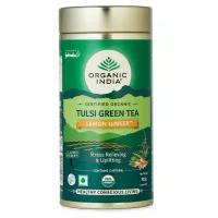 Herbata zielona Tulsi Green Tea Lemon Ginger Organic India 100g