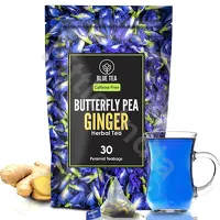 Butterfly Pea Ginger Herbal Tea Blue Tea 30 Pyramid Teabags