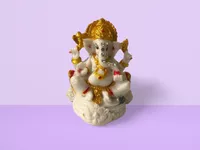 Ganesh Ji Idol 175g Height-12 cm, Width-8.5cm, Depth-7cm