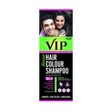 VIP 5 in 1 Hair Colour Shampoo base Hair Color Black Vimac 180ml