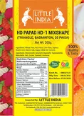 HD PAPAD HD-1 MIXSHAPE (TRIANGLE, BADMINTON,20 PAISA) 200G BY LITTLE INDIA