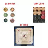 Zestaw do gry karambol Carrom stół 84cm