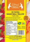 3D PAPAD MAGIC BALL YELLOW 200G BY LITTLE INDIA
