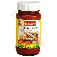 Mango Ginger (Curcuma Amada) Pickle (without garlic) in oil 300g Priya