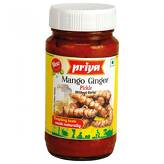 Mango Ginger (Curcuma Amada) Pickle (without garlic) in oil 300g Priya