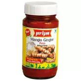 Mango Ginger (Curcuma Amada) Pickle (without garlic) in oil 300g Priya